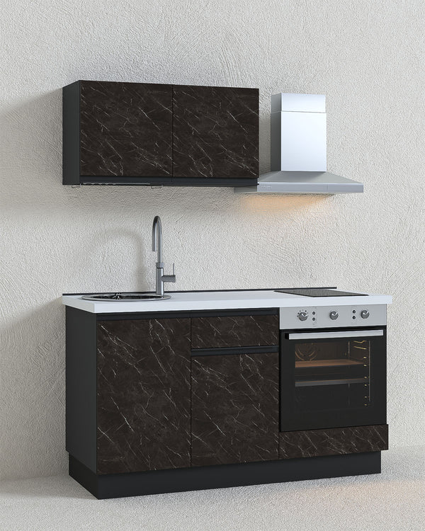 Cucina compatta DALLAS - 150 cm Linea Smart - Blocco cucina moderno per appartamento, B&B e hotel - Personalizzabile in composizione ed accessori