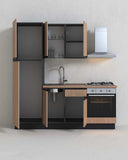 Cucina compatta Veronique - 210 cm Linea Smart - Blocco cucina moderno per appartamento, B&B e hotel - Personalizzabile in finiture e colori - Personalizzabile in composizione ed accessori