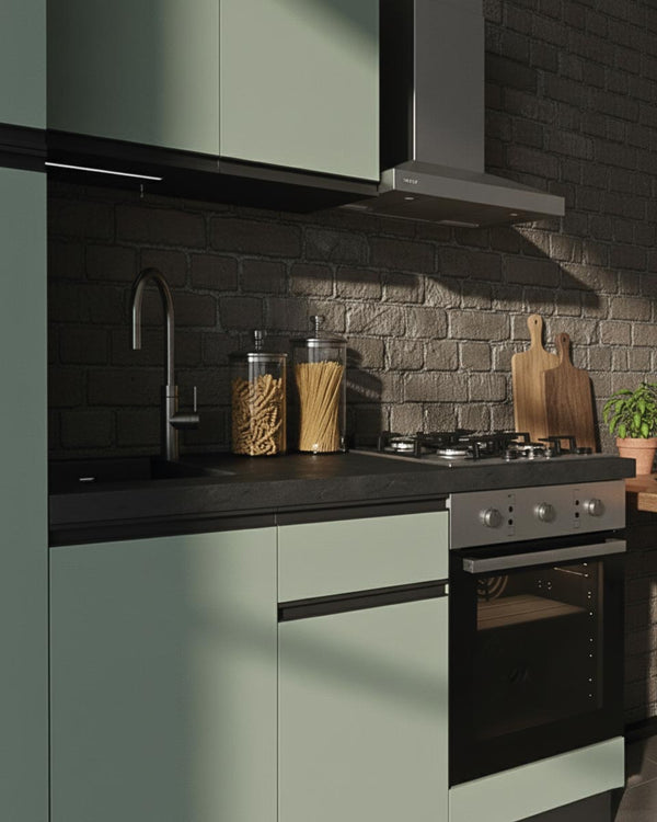 Cucina compatta Veronique - 210 cm Linea Smart - Blocco cucina moderno per appartamento, B&B e hotel - Personalizzabile in finiture e colori - Personalizzabile in composizione ed accessori - doomostore