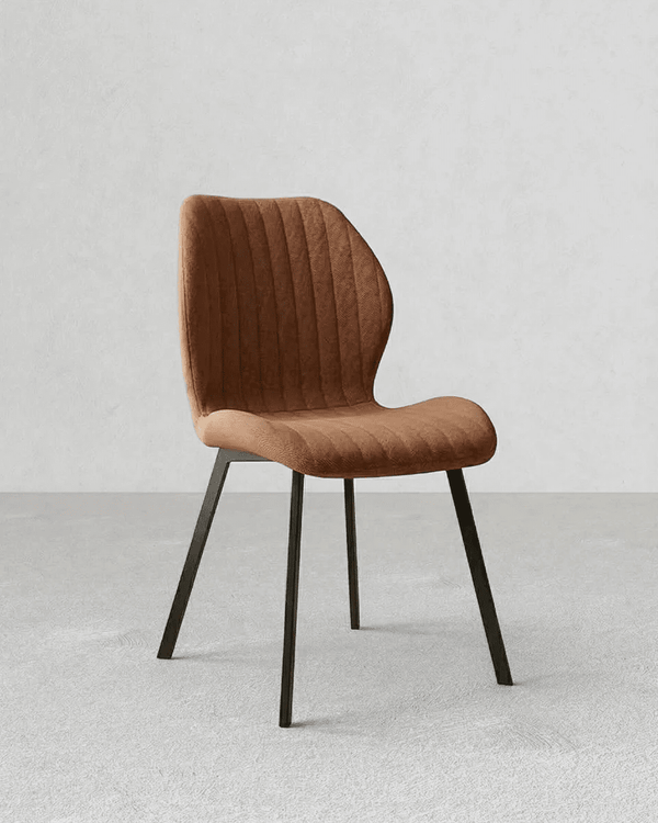 Sedia Cloud - Sedia moderna in tessuto vellutato Bronzo - Struttura in metallo nero - Design moderno - 1 pz - doomostore