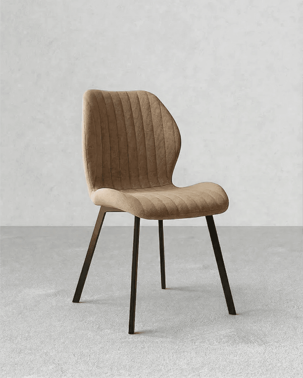 Sedia Cloud - Sedia moderna in tessuto vellutato Tortora - Struttura in metallo nero - Design moderno - 1 pz (Copia) - doomostore