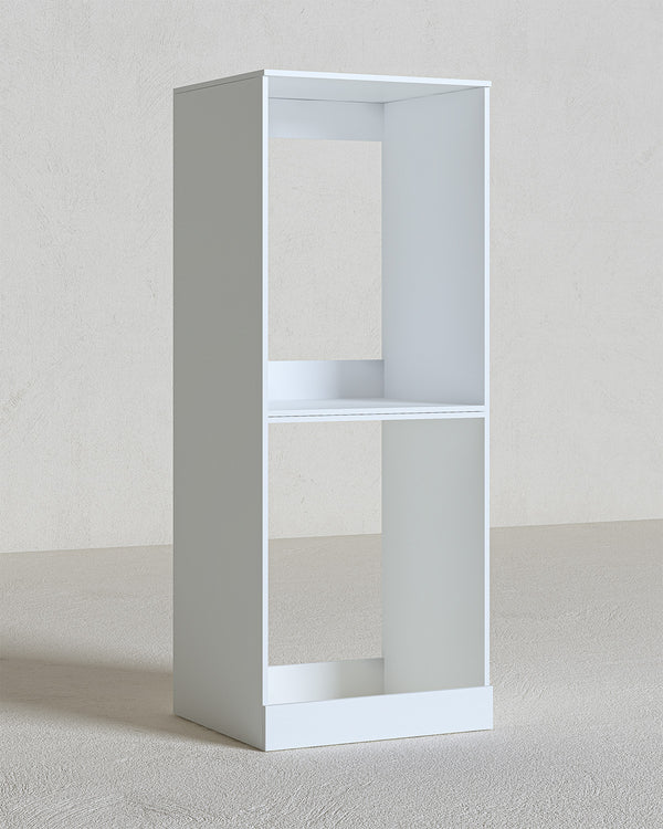 Colonna coprilavatrice Livia - Mobile lavanderia salvaspazio in nobilitato idrofugo bianco - Made in Italy - 70 x 179 x 60 cm - doomostore