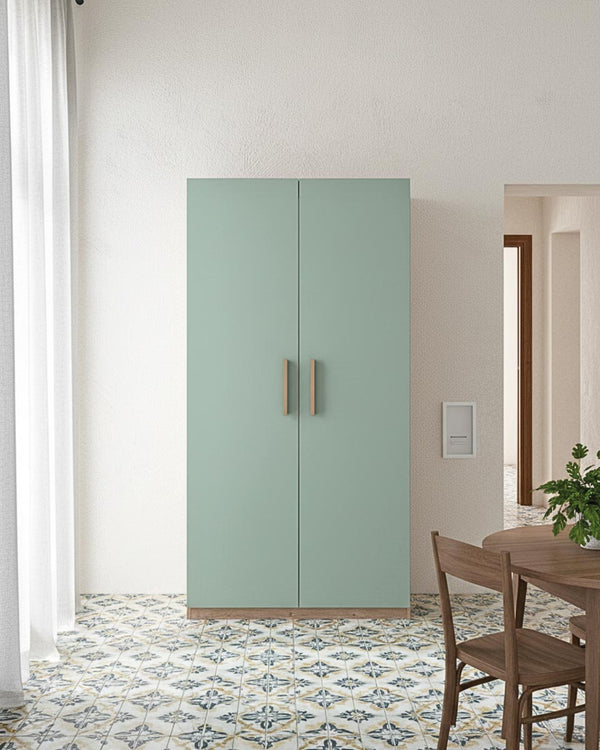 Cucina Compacto Chef - Blocco cucina completa con ante oliva e struttura virginia - Perfetta per piccoli appartamenti, B&B e ufficio - L 105cm x H 200 x P 72cm - doomostore