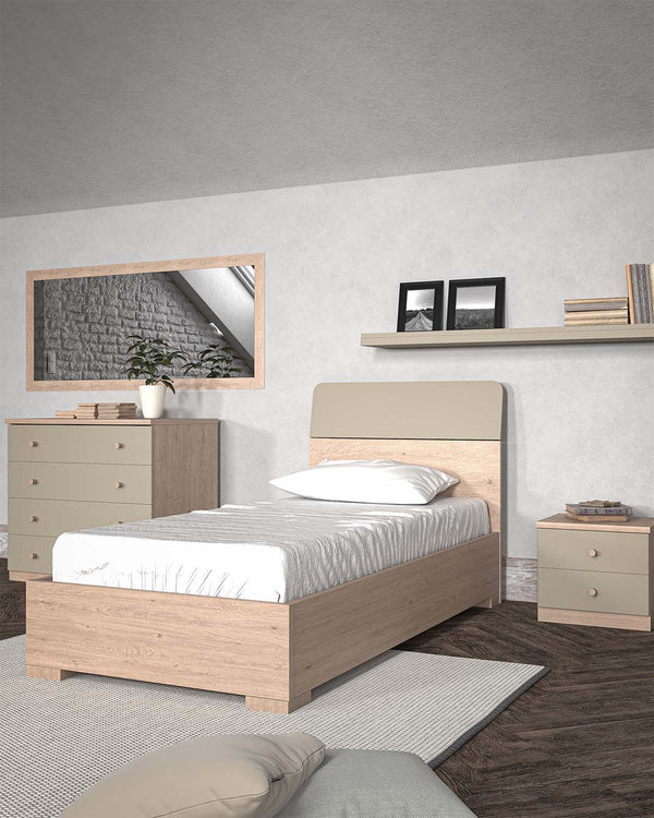 Letto Comby con contenitore, letto singolo e piazza e mezza + 10 colorazioni - doomostore