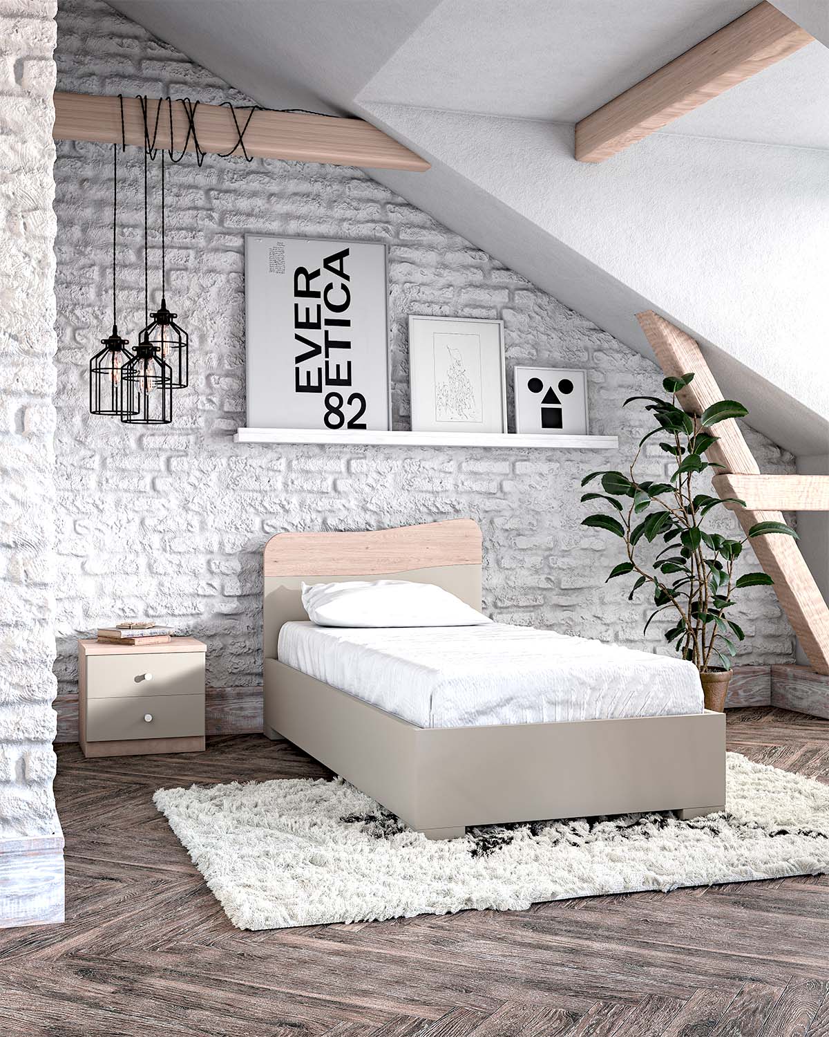 Letto Fly con contenitore, letto singolo e piazza e mezza 10