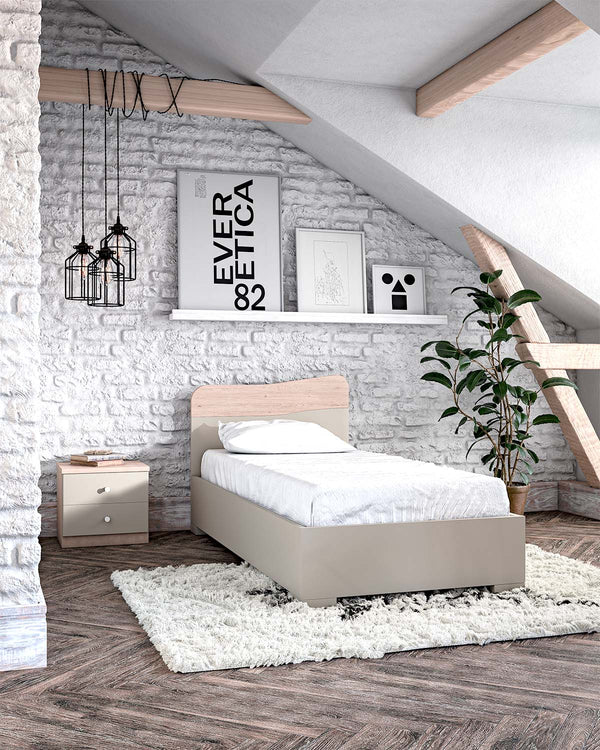 Letto Fly con contenitore, letto singolo e piazza e mezza + 10 colorazioni - doomostore