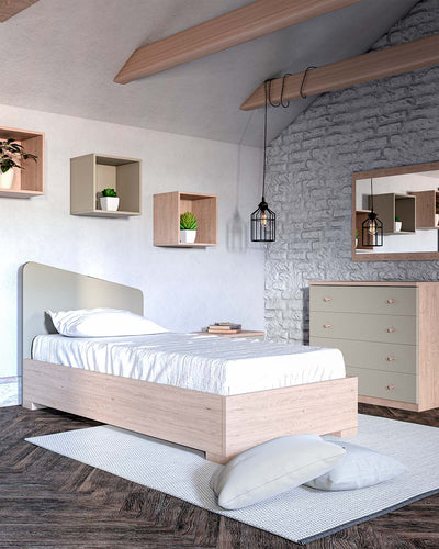 Letto Luna con contenitore, letto singolo e piazza e mezza + 10 colorazioni