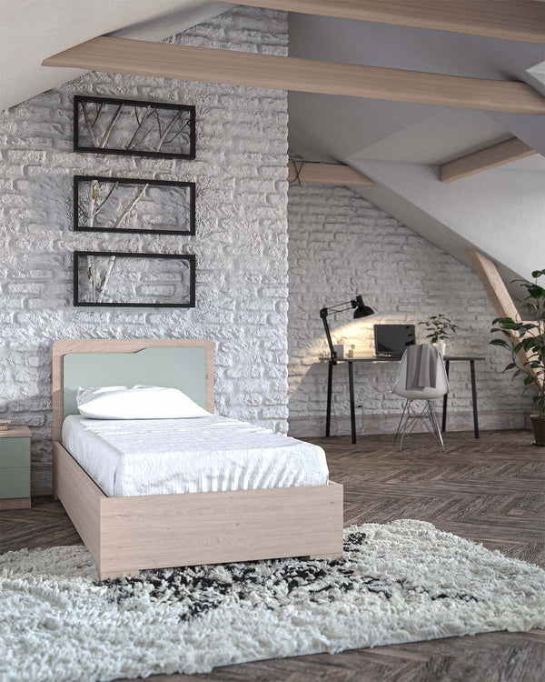 Letto Quadro con contenitore, letto singolo e piazza e mezza + 10 colorazioni - doomostore