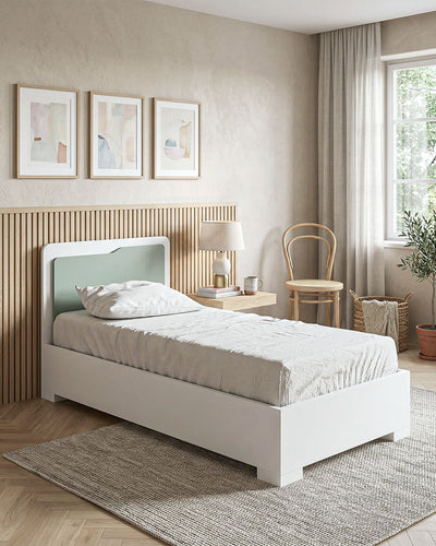 Letto Quadro con contenitore, letto singolo e piazza e mezza + 10 colorazioni