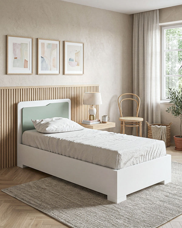 Letto Quadro con contenitore, letto singolo e piazza e mezza + 10 colorazioni - doomostore