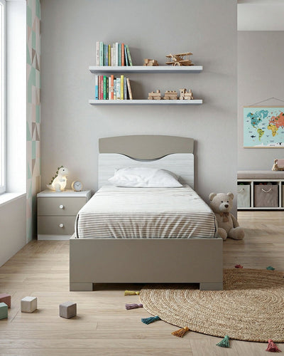Letto Smile con contenitore, letto singolo e piazza e mezza + 10 colorazioni