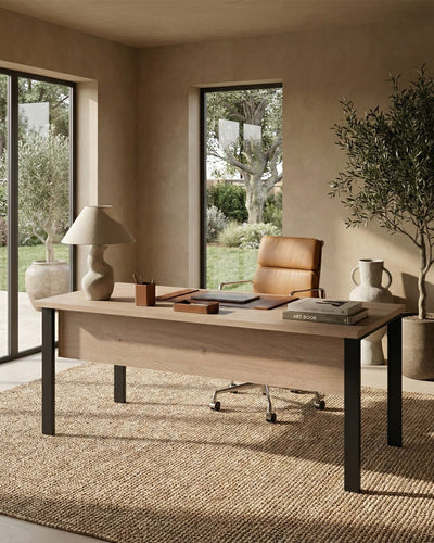 Scrivania Firenze - Piano Operativa ufficio P.80 cm - Design minimal moderno - Piano in diverse dimensioni e colorazioni - Gambe in metallo color antracite