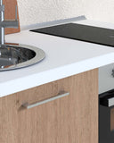 Cucina compatta Melissa - 150 cm Linea Elettra - Blocco cucina moderno per appartamento, B&B e hotel - Personalizzabile in finiture e colori - Personalizzabile in composizione ed accessori - doomostore