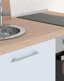 Cucina compatta Samantha - 240 cm Linea Elettra - Blocco cucina moderno per appartamento, B&B e hotel - Personalizzabile in finiture e colori - Personalizzabile in composizione ed accessori