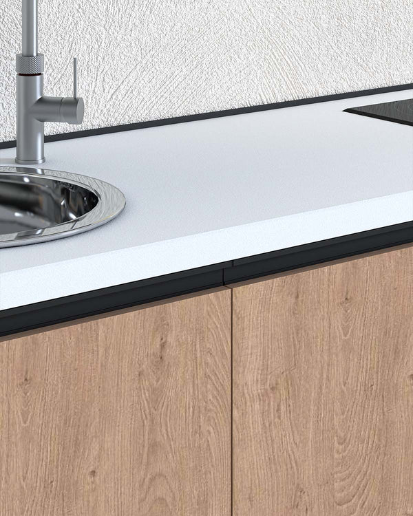 Cucina compatta Ambra - 180 cm Linea Smart - Blocco cucina moderno per appartamento, B&B e hotel - Personalizzabile in finiture e colori - Personalizzabile in composizione ed accessori - doomostore