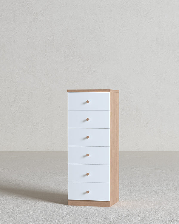 Comò ARKAI - sei cassetti - L.45 x P.45 x H.121 - in diverse colorazioni - doomostore