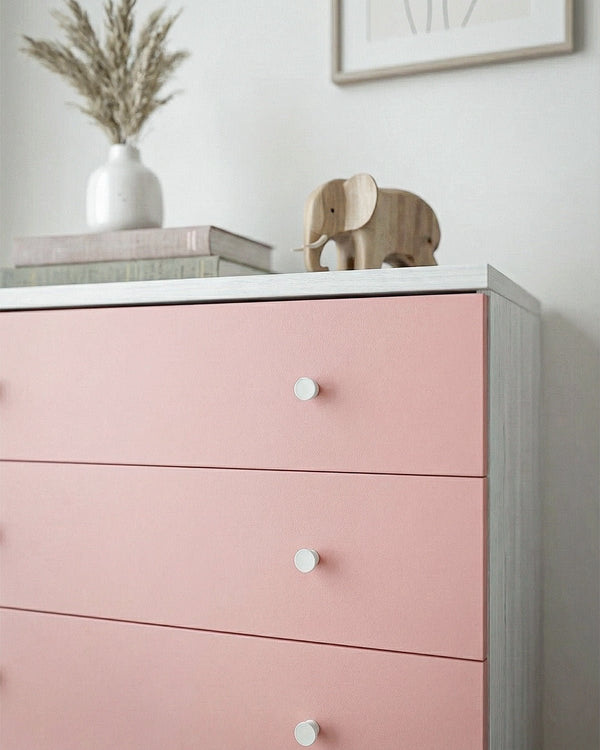 Comò ELARA - cinque cassetti - L.90 x P.45 x H.121 - in diverse colorazioni - doomostore