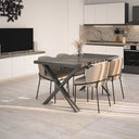 Tavolo da Pranzo VALENCIA con allungo 80cm in diverse colorazioni - doomostore