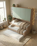 Cameretta a ponte Diletta - Armadio a ponte salvaspazio - 4 ante - 7 varianti colore personalizzabili - Letto estraibile opzionale - 205 L. x 230 H. x 52 P. - doomostore