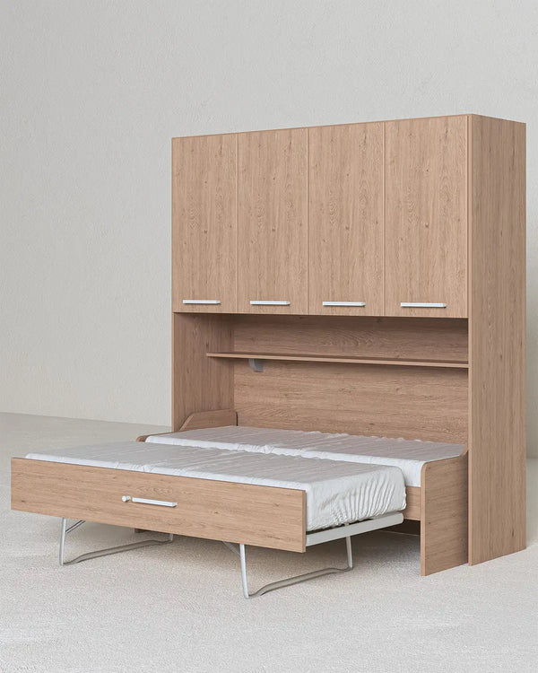 Cameretta a ponte Edera, l 205cm h.230, in 36 colori, possibilità di acquistare solo armadio a ponte - doomostore