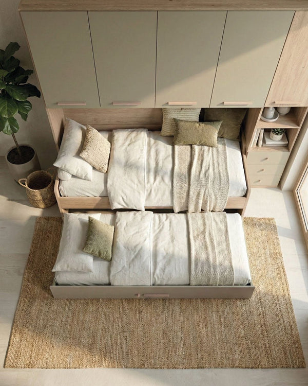 Cameretta a ponte Elena, L.247cm h.230 P.92, in 36 colori, possibilità di acquisto solo armadio a ponte - doomostore