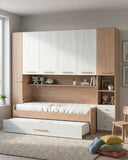 Cameretta a ponte Erianthe, L.290cm h.230, in 36 colori, possibilità di acquisto solo armadio a ponte - doomostore