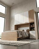 Cameretta a ponte Matilde - Armadio a ponte salvaspazio - 3 ante 3 cassetti - 7 varianti colore personalizzabili - Letto opzionale singolo/piazza e mezzo - 195 L. x 230 H. x 50 P. - doomostore