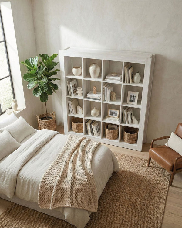 Libreria 4 colonne OSLO Betulla per arredare ufficio camera soggiorno cucina L.186xH186xP.32 cm - doomostore