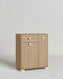 Mobile contenitore Neli - Mobile multiuso 2 ante e 1 cassetto - Struttura virginia - Ripiano regolabile incluso - 46x35x80 cm - doomostore