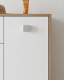 Mobile contenitore Neli - Mobile multiuso 2 ante e 1 cassetto - Struttura virginia e anta bianca - Ripiano regolabile incluso - 46x35x80 cm - doomostore