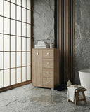 Mobile contenitore Fiore - Mobile multiuso 1 anta e 4 cassetti - Struttura virginia - 2 ripiani regolabile incluso - 75x112x45 cm - doomostore