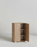 Mobile contenitore Vivy - Mobile multiuso 2 ante - Struttura virginia - 2 Ripiani regolabili inclusi - 75x112x47 cm - doomostore