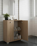 Mobile contenitore Vivy - Mobile multiuso 2 ante - Struttura virginia - 2 Ripiani regolabili inclusi - 75x112x47 cm - doomostore