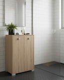 Mobile contenitore Vivy - Mobile multiuso 2 ante - Struttura virginia - 2 Ripiani regolabili inclusi - 75x112x47 cm - doomostore