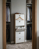 Scarpiera Ornella - 5 ante a ribalta – Mobile portascarpe compatto virginia con ante bianche - 65x185x18 cm - 15 paia - doomostore