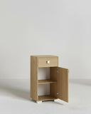 Mobile contenitore Lena - Mobile multiuso 1 anta e 1 cassetto - Struttura virginia - Ripiano regolabile incluso - 46x35x80 cm - doomostore