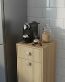 Mobile contenitore Lena - Mobile multiuso 1 anta e 1 cassetto - Struttura virginia - Ripiano regolabile incluso - 46x35x80 cm - doomostore