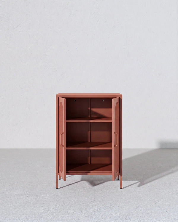 Credenza Elisse SOUL - Terracotta - Vetrina Moderna in metallo verniciato - 2 Ante - doomostore