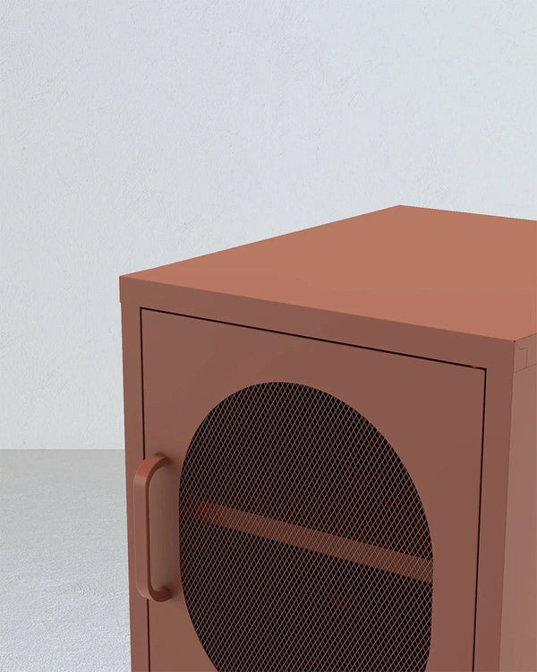 Comodino Elisse GLOW - Terracotta - Comodino Moderno in metallo verniciato - 1 Anta - doomostore