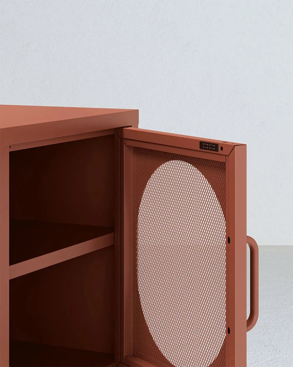 Comodino Elisse GLOW - Terracotta - Comodino Moderno in metallo verniciato - 1 Anta - doomostore