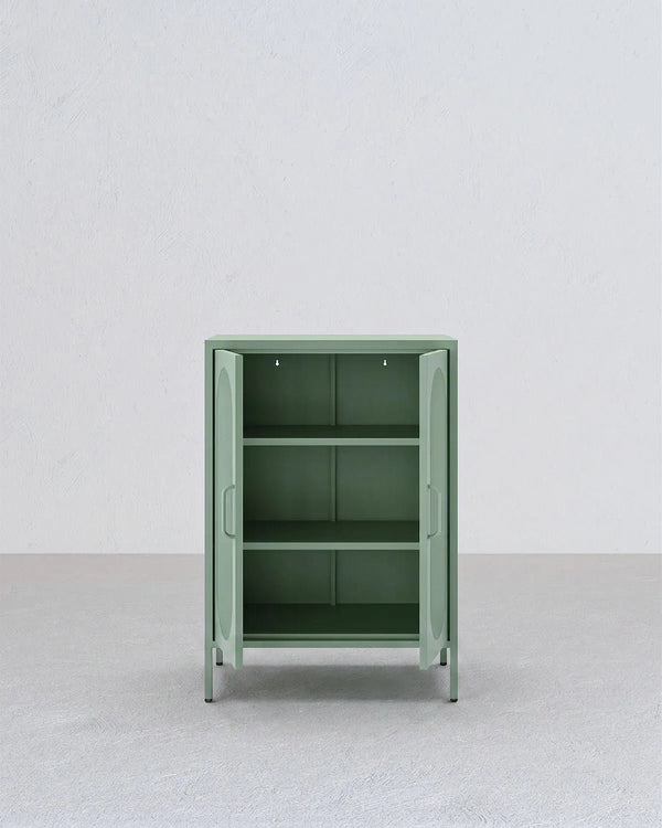 Credenza Elisse SOUL - Menta - Vetrina Moderna in metallo verniciato - 2 Ante - doomostore