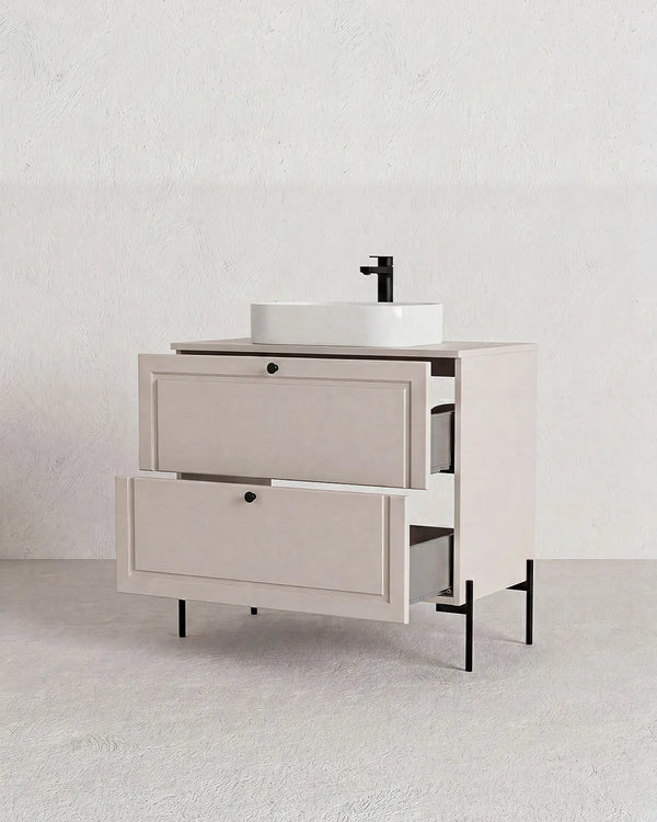 Mobile bagno ELLE 80 – 2 Cassetti - Cashmere - doomostore