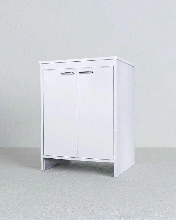 Base Lavanderia NEXA LIP 60 – Mobile Lavanderia in PVC con Ripiano Interno – 60x50x85 cm Bianco - doomostore