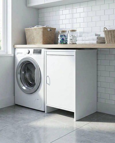 Base Lavanderia NEXA FRANK 45 – Mobile in PVC con Ripiano Interno – 45x50x85 cm Bianco