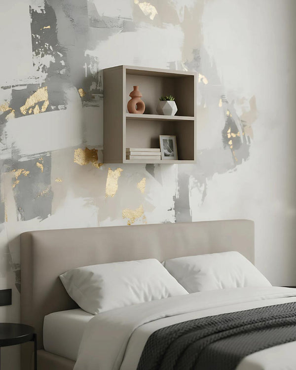 Libreria a muro Ferano - Scaffale pensile quadrato 2 ripiani in truciolato - 7 varianti colore - Design elegante - doomostore