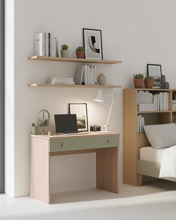 Scrivania Genius con cassetto – Scrittoio moderno compatto e salvaspazio – Ideale per cameretta, studio e smart working - doomostore
