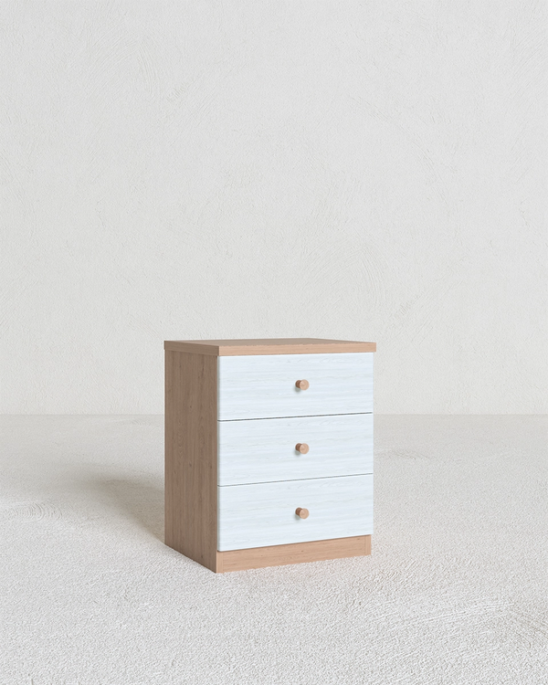 Cameretta Completa Mark - Virginia/Betulla per ragazzi e bambini - Libreria Ardela - Letto Quadra matrimoniale - Armadio Banyan - Comodino Arva