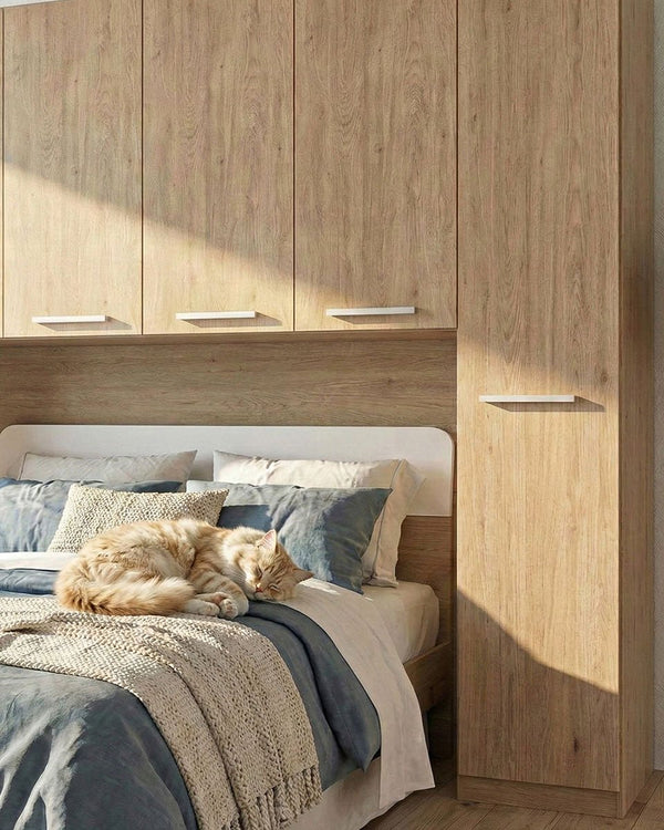 camera a ponte l.290 con letto matrimoniale IRMA, in diverse colorazione, possibilità di acquistare solo armadio a ponte senza il letto - doomostore