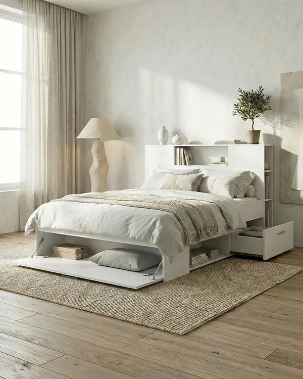 Letto attrezzato NOREVA - Letto contenitore moderno per cameretta - doomostore