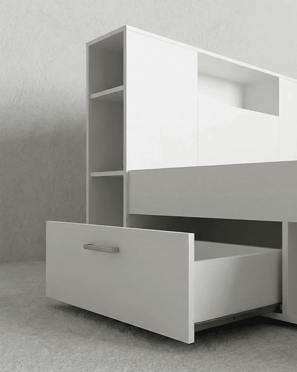 Letto attrezzato NOREVA - Letto contenitore moderno per cameretta - doomostore
